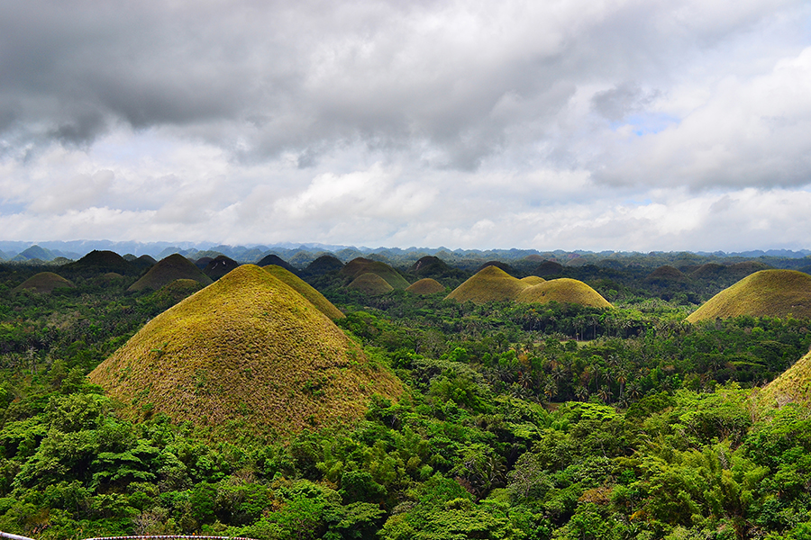 the chocolate hills on Bohol island