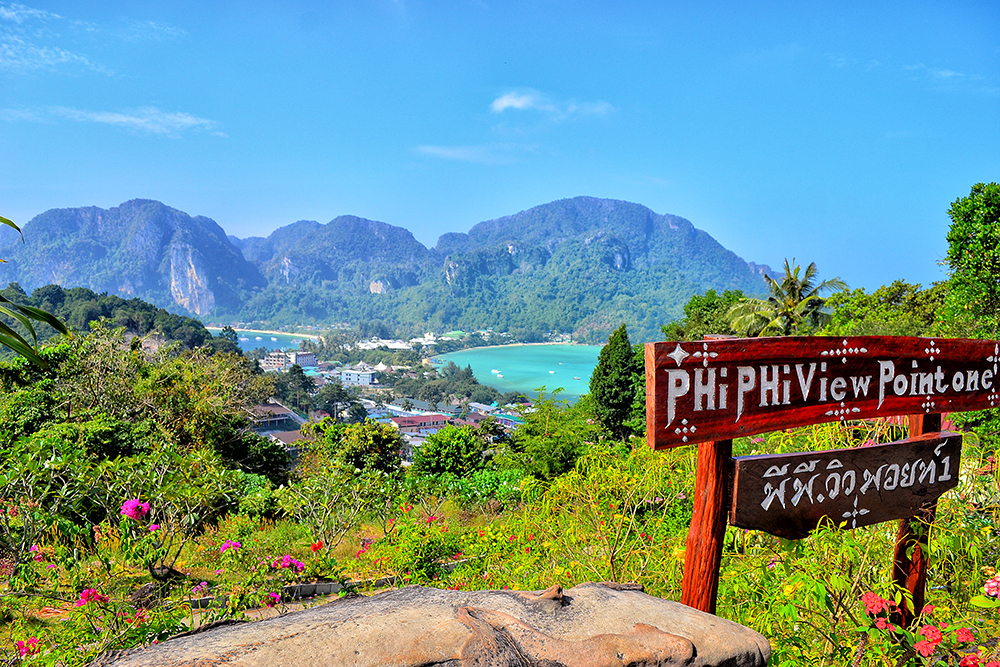 View from the observation deck of Phi Phi Don