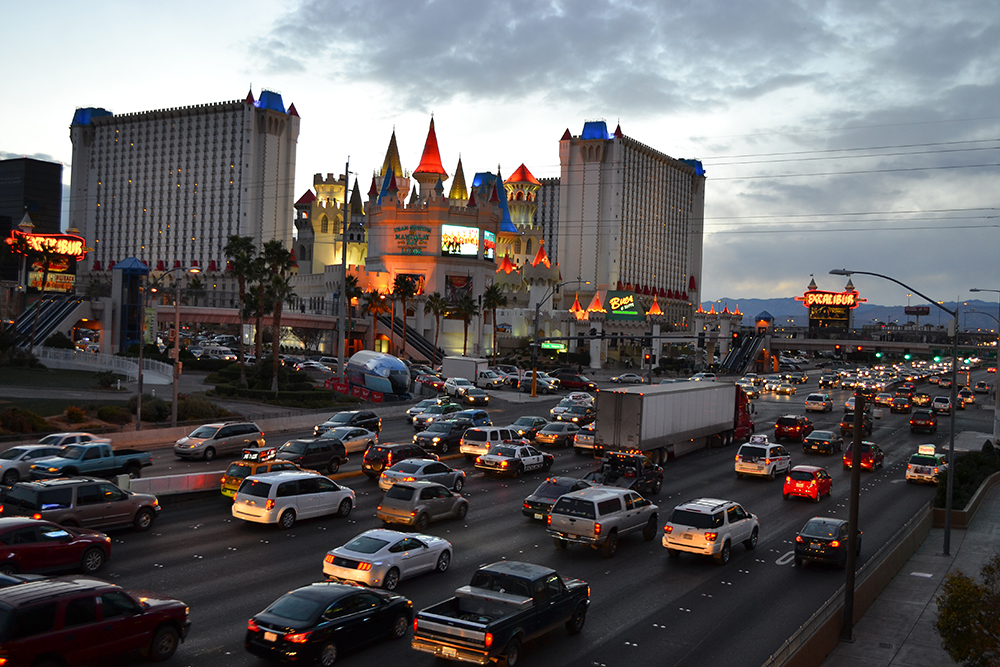 Вид на отель Excalibur в Las Vegas