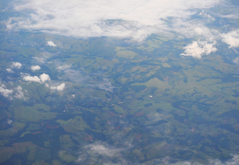 полет в Бразилию, вид из самолета