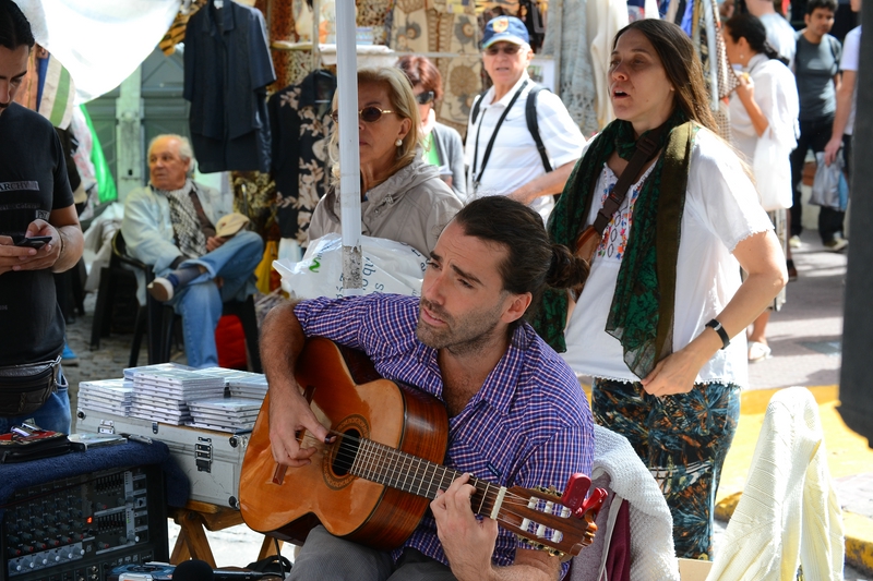 one of the street guitarists in Buenos Aires