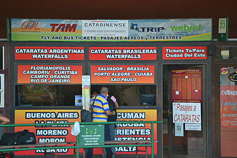 ticket booking offices in Brazil and other destinations