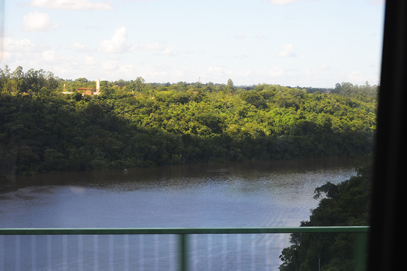 the bridge over the river Iguazu