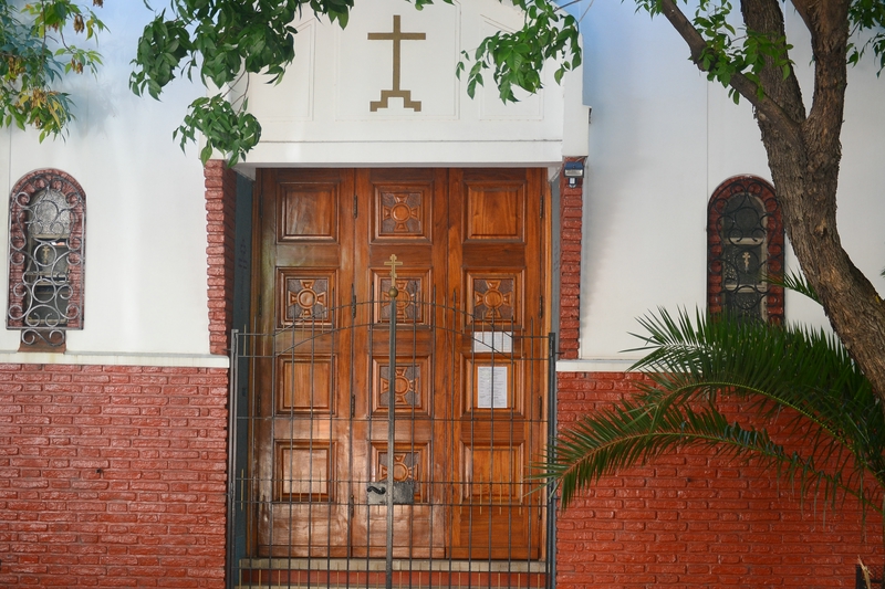 The entrance to the Church