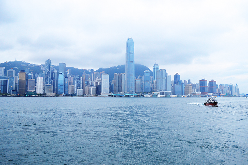 Hong Kong avenue, city view